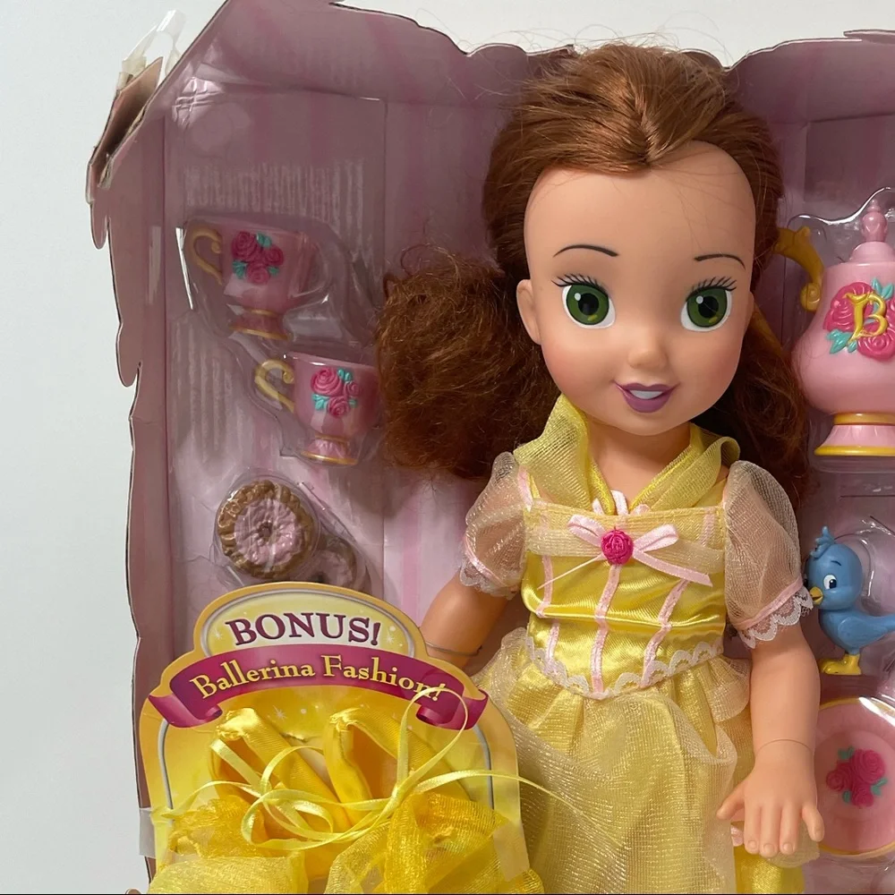 Rare Disney Belle Beauty & The Beast Doll Tea Party Before Once Upon A Time Y2K